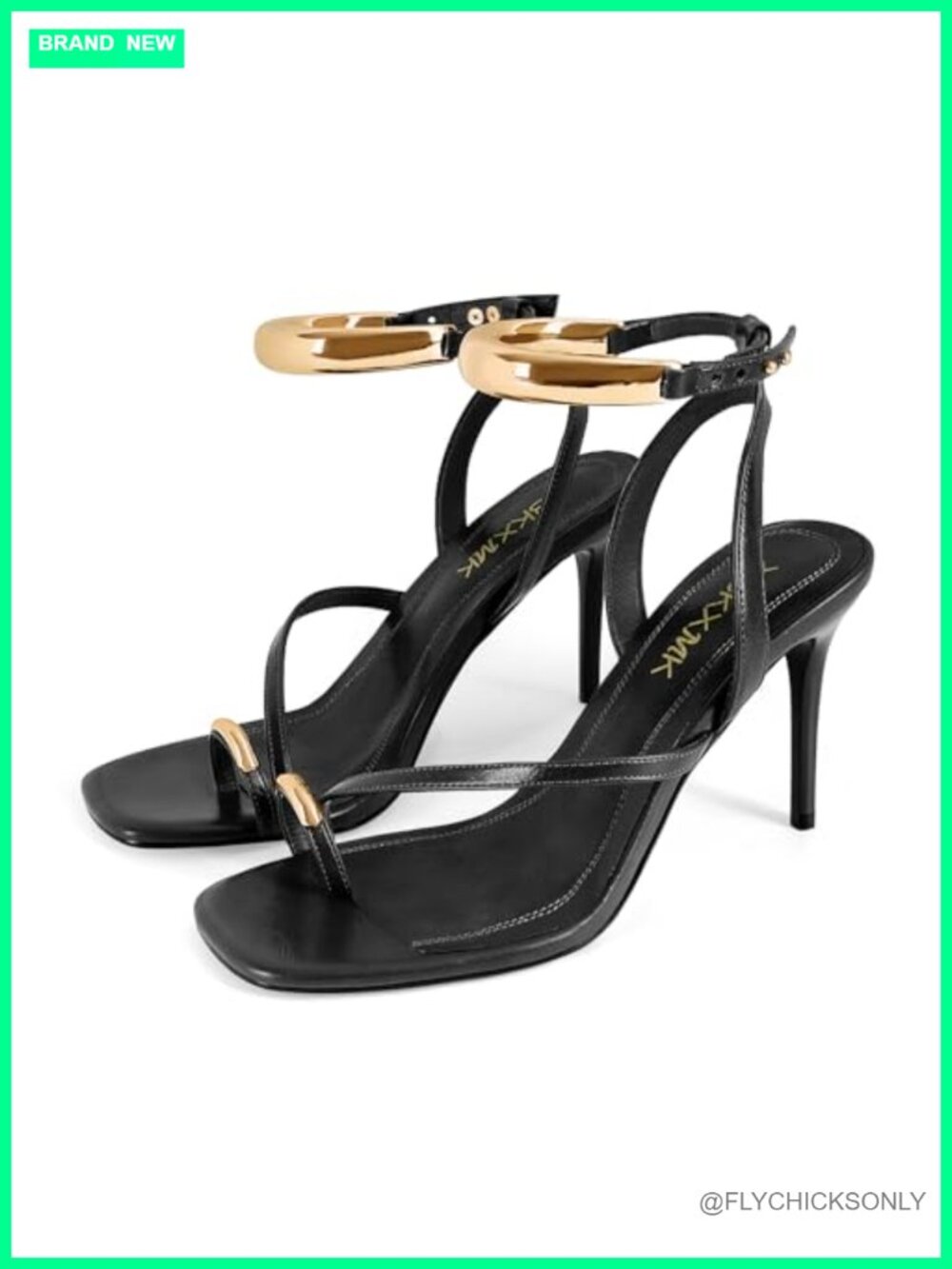Women's Strappy Stiletto Heeled Sandals Slingback Toe Ring Dressy Heels